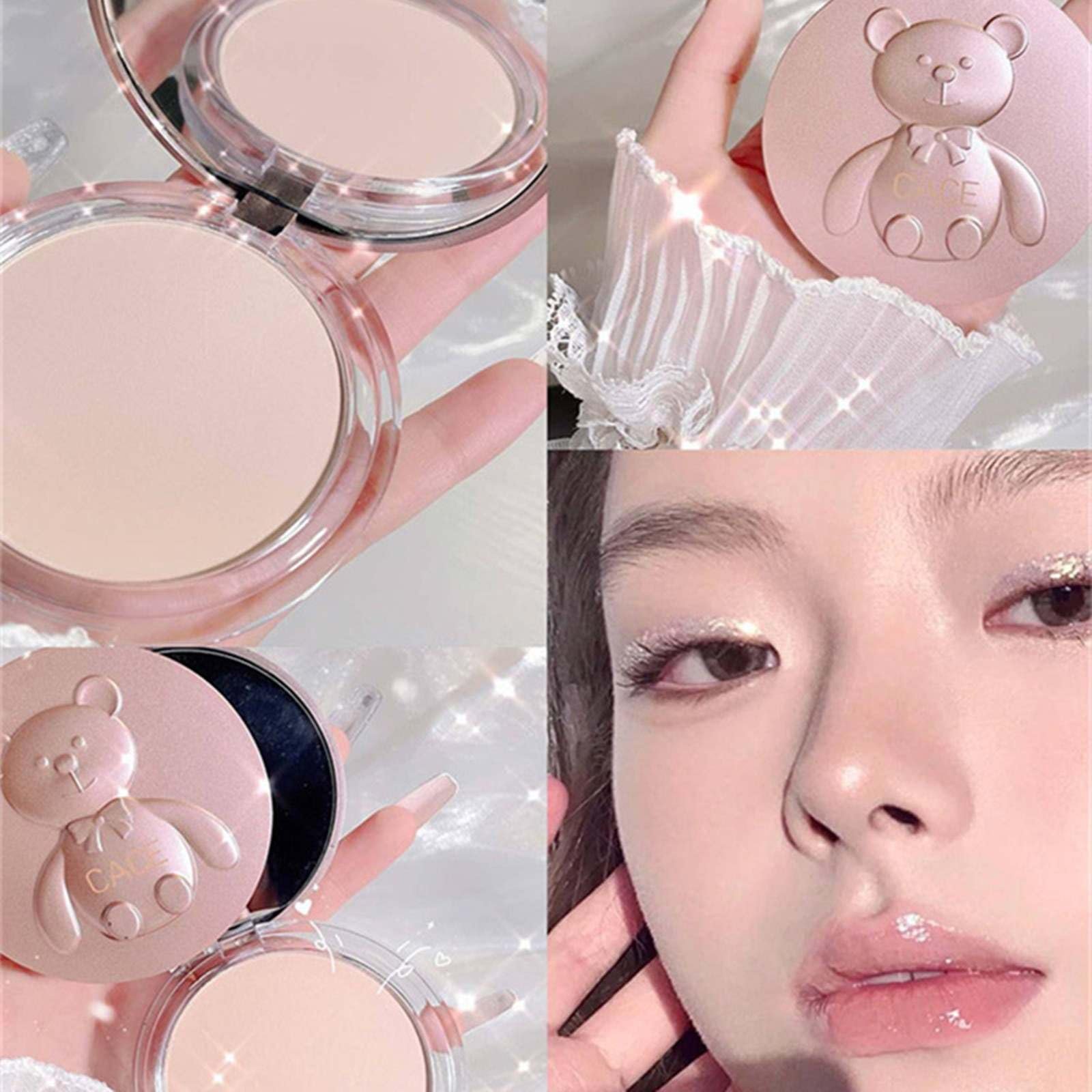 Пудра Bear Setting Matte Smooth Dry Oil Control Honey Flawless Lightweight, фото №5