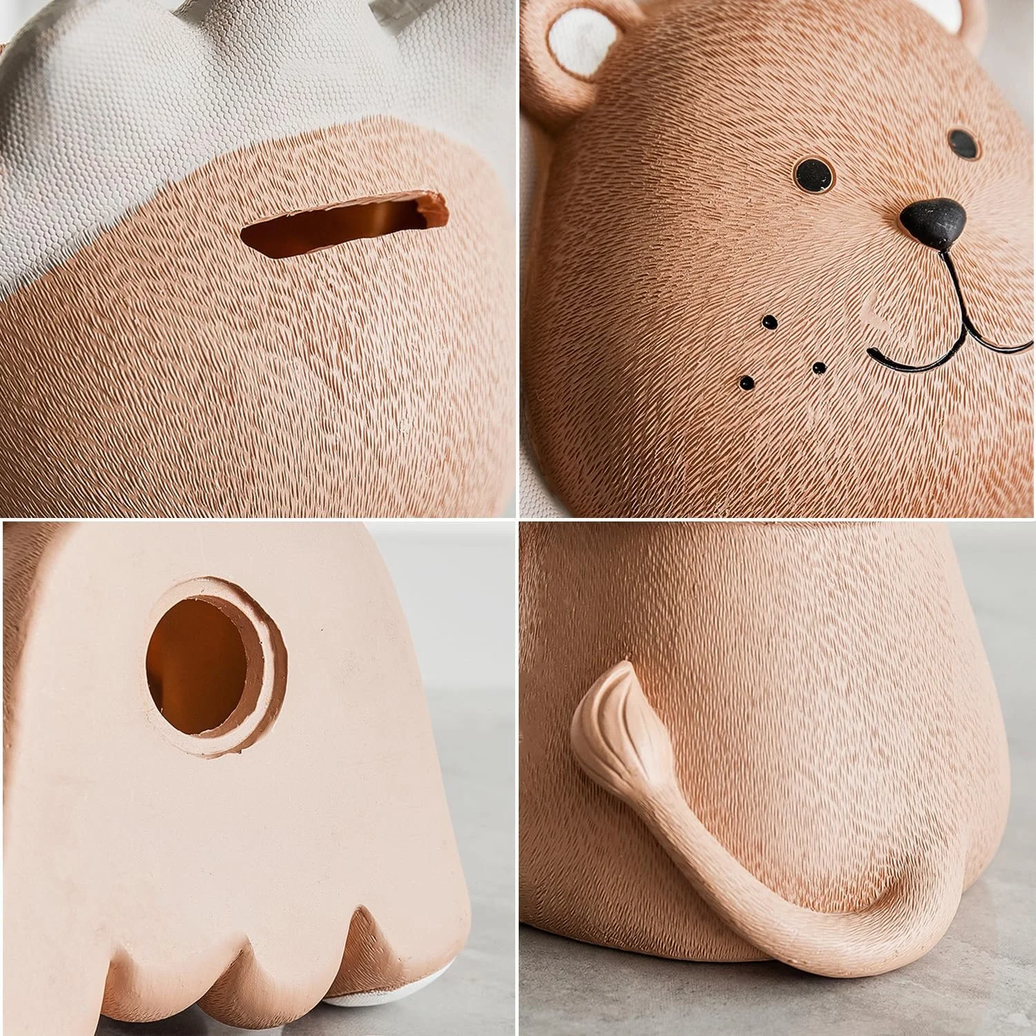 Скарбничка лев зі смоли небитка коричневий, фото №3