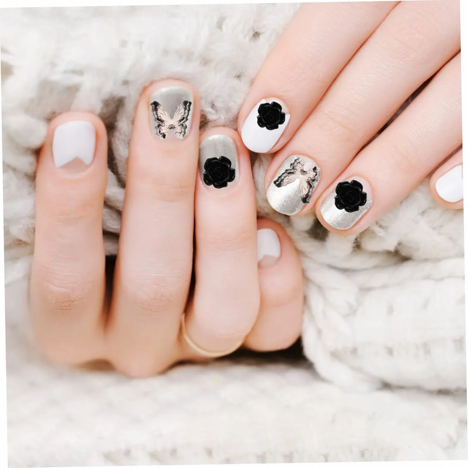 Украшения для ногтей LALAFINA Цветы Бриллианты Жемчуг Серебро Смола (12 коробок), фото №2 Украшения для ногтей LALAFINA Цветы Бриллианты Жемчуг Серебро Смола (12 коробок), фото №2