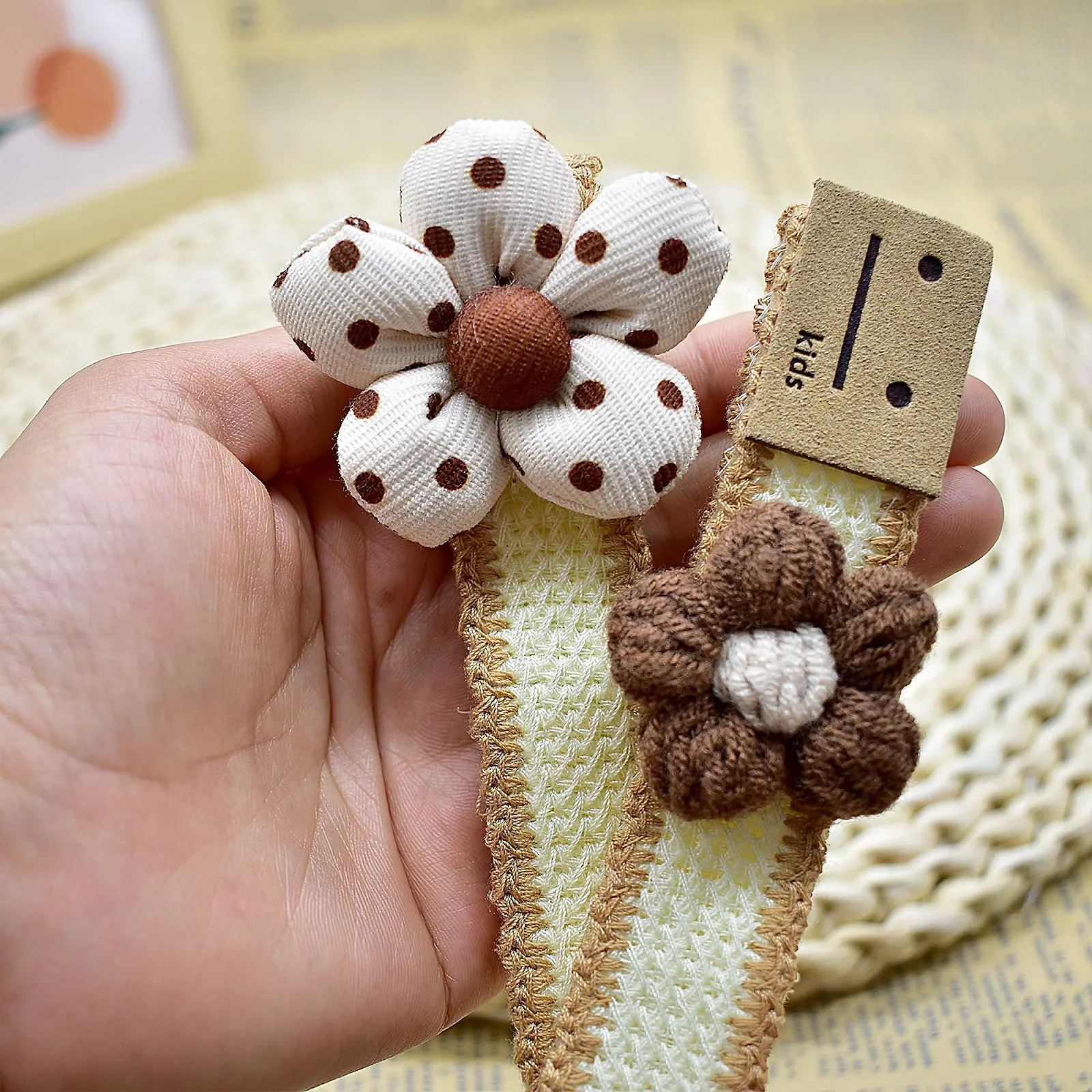 Пов'язка для волосся Квіткова з липучкою, фото №3