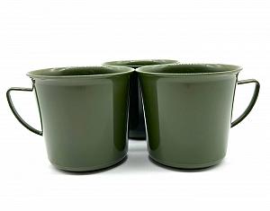 Набір пластикових стаканів 3 шт. 180 мл Оливковий Багаторазовий посуд - Фото 1