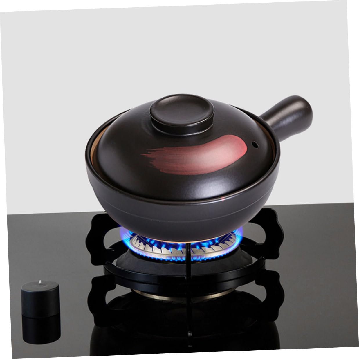 Горщик для тушкування VILLCASE керамічний з ручкою термостійкий для газової плити, фото №6