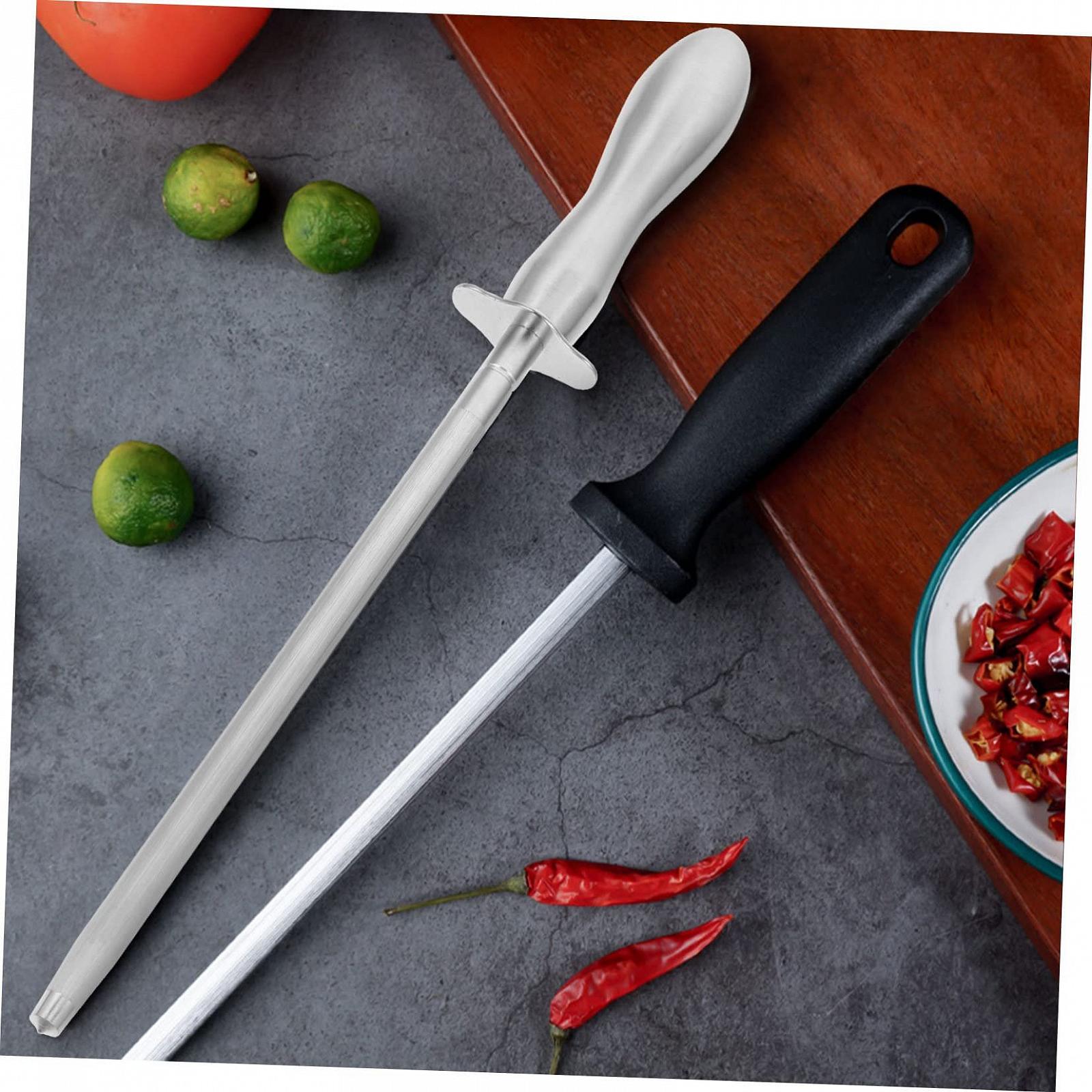 Мусат для ножей ручной нержавеющая сталь с большой рабочей поверхностью, фото №5