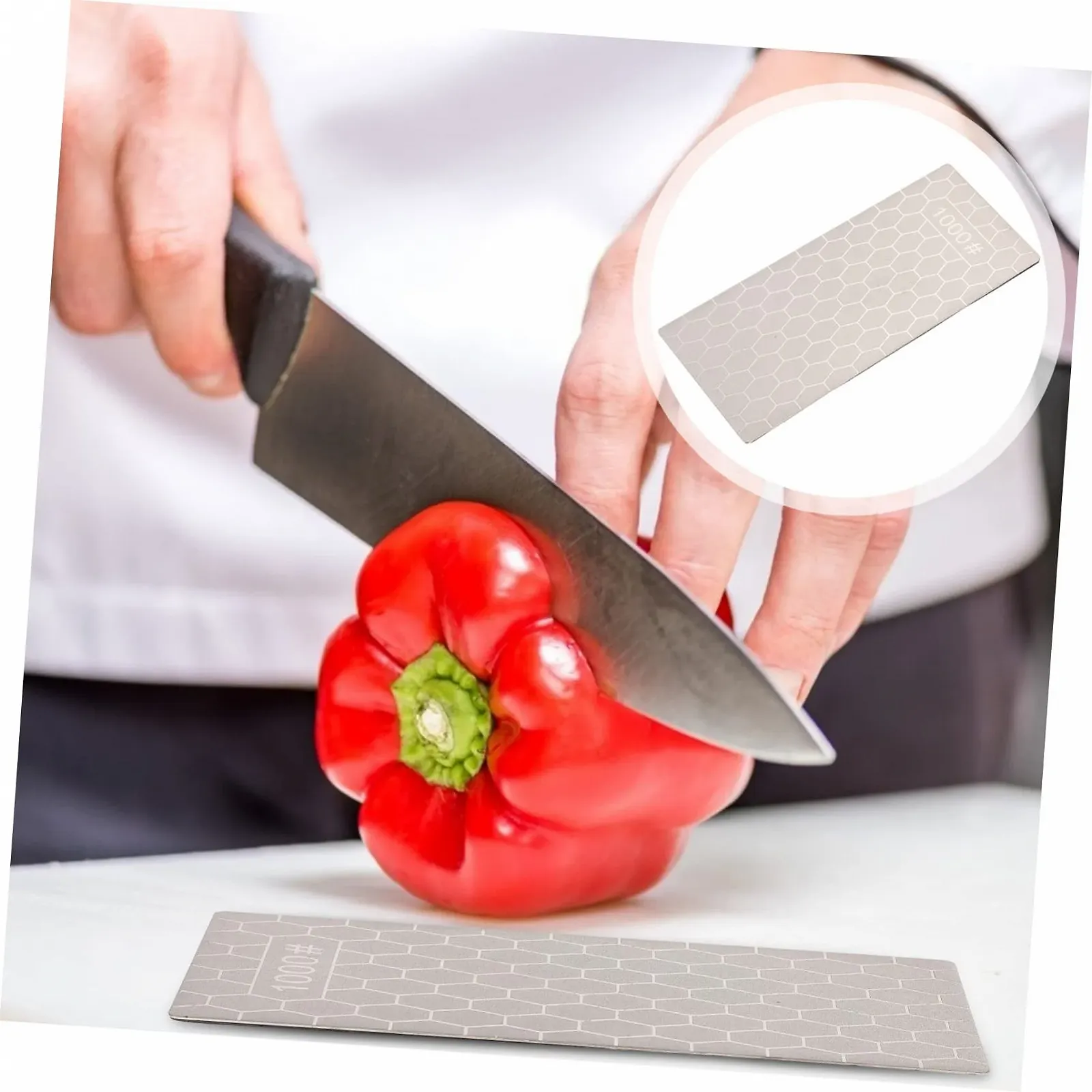 Точилка для ножей односторонняя из нержавеющей стали портативная сотовая, фото №6