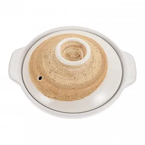 Кастрюля керамическая жаростойкая японский стиль с крышкой для тушения - Фото 1