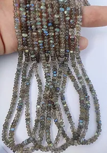 Бусины из лабрадорита круглые граненые 4.5-5 мм, нить длиной 33 см, камень для изготовления ювелирных изделий для ожерелья, браслета - Фото 1