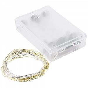 Светодиодная гирлянда Золотая проволока 20 LED Теплый белый, 1 м - Фото 1