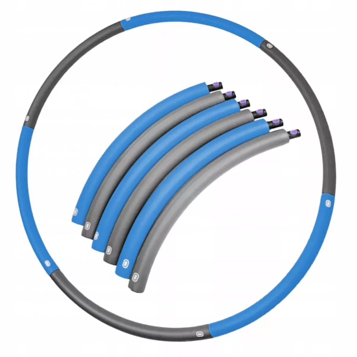 Обруч массажный Hula Hoop SportVida 90 см SV-HK0216 Grey/Blue, фото №1 Обруч массажный Hula Hoop SportVida 90 см SV-HK0216 Grey/Blue, фото №1