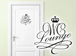 Наклейка на стіну Grandora W5329 Toilet Lounge темно-сіра 19 x 19 см synthetic.ua - Фото 1