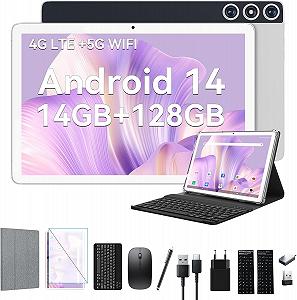 Планшет 10.1" FEONAL D106 (8+6)/128GB 4G 2 SIM 8 ядер Android 14 7000 mAh Білий - Фото 1