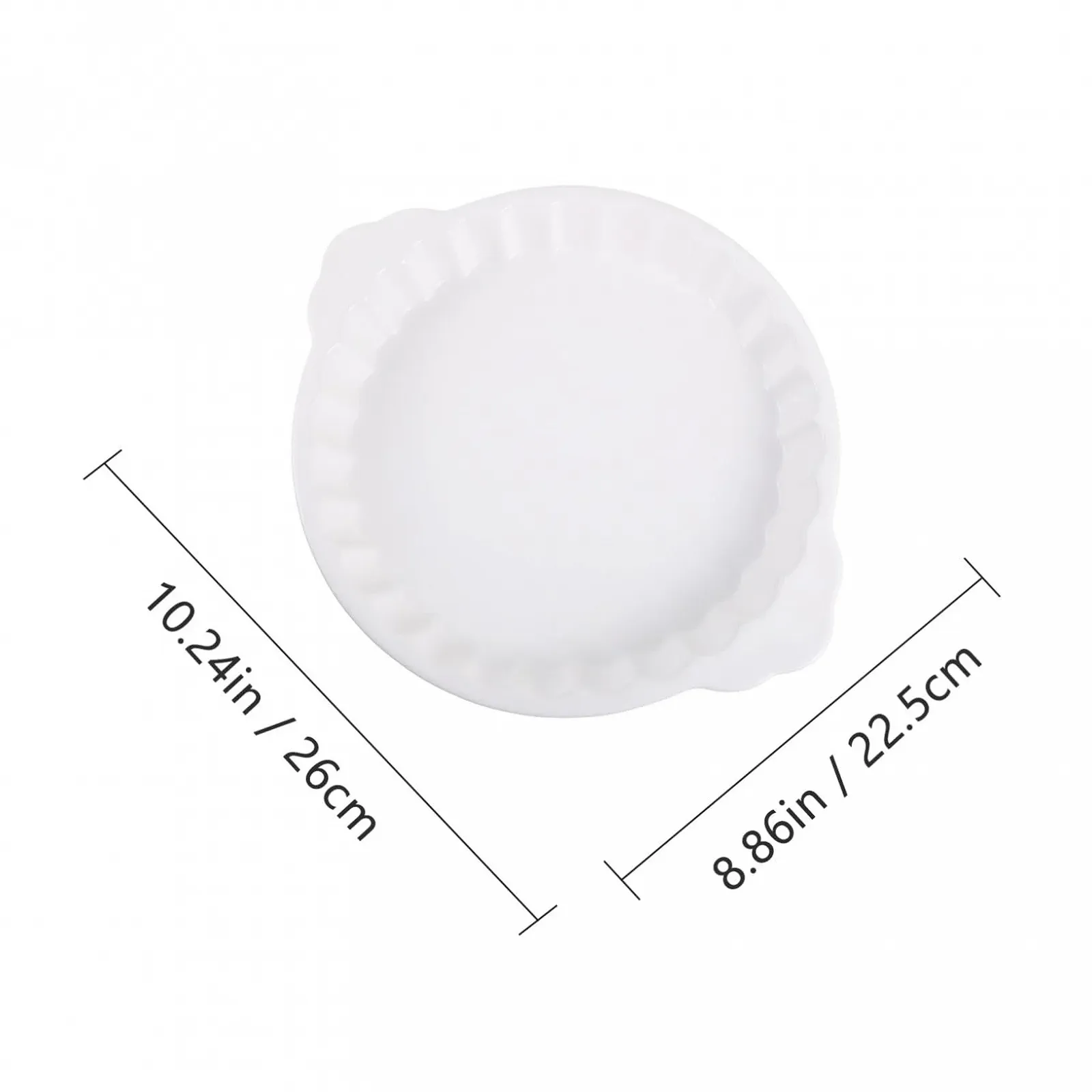 Форма для запікання GALPADA керамічна кругла з ручками біла, фото №2