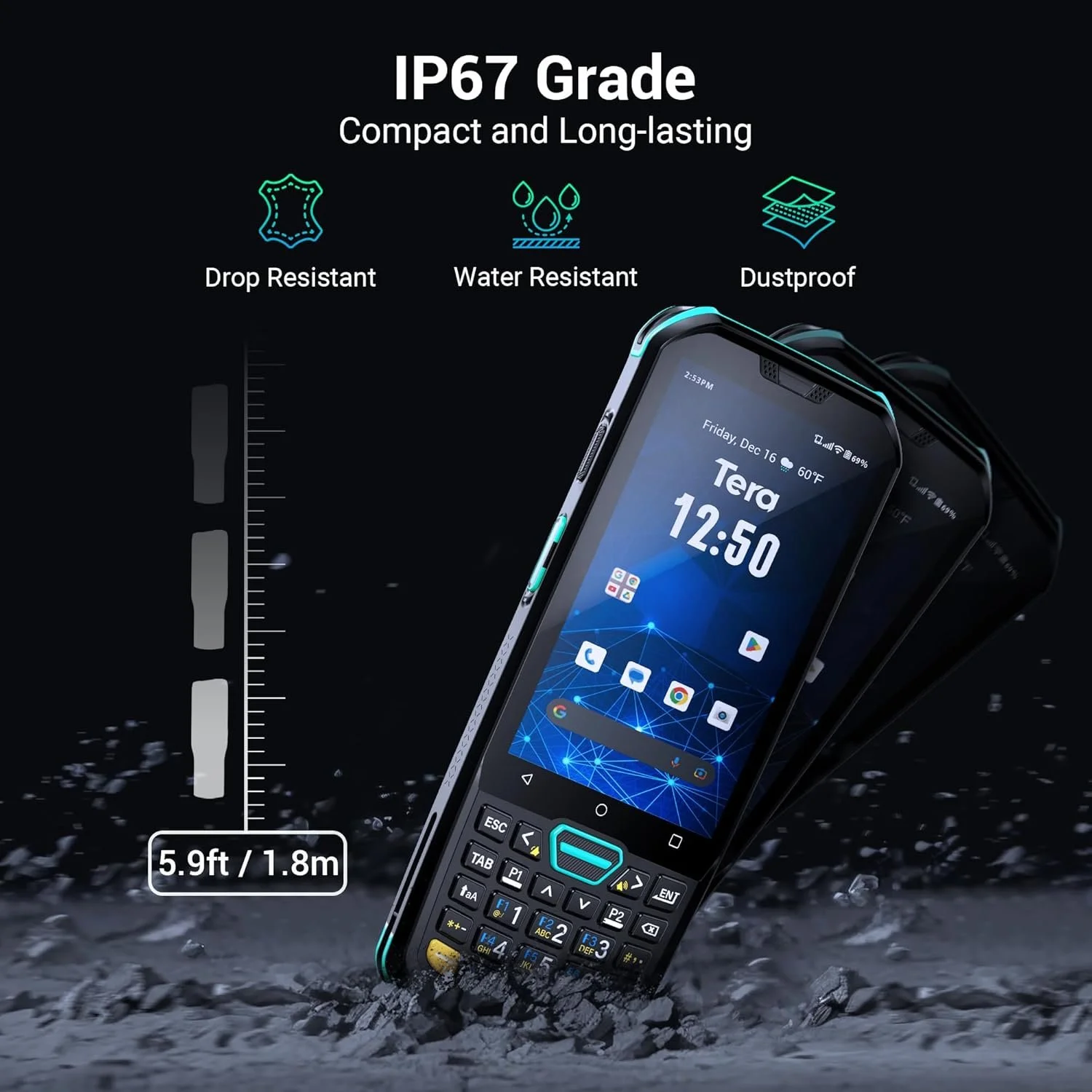 Смартфон 4" Tera P400 4/64Gb NFC 5Мп 8 ядер Android 11 Black, фото №4