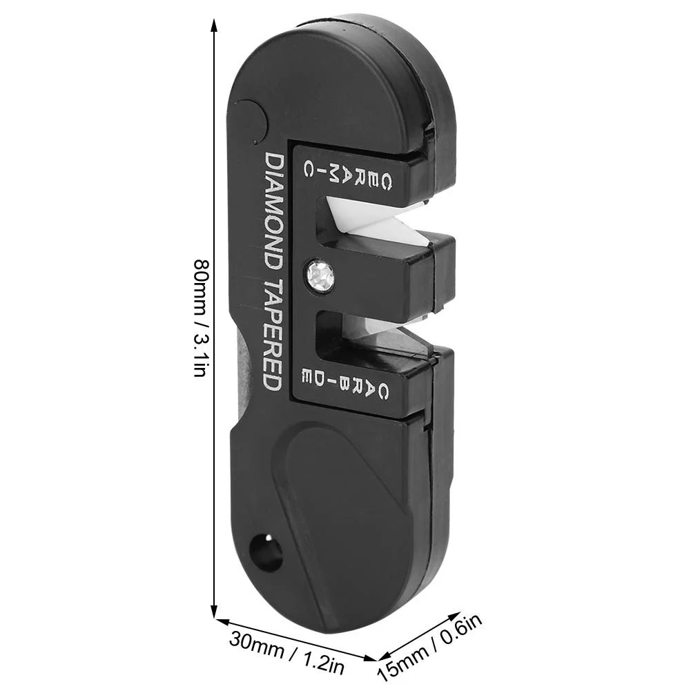 Точило для ножів Campvival кишенькова для стандартних та серрейторних лез Carbide Ceramic Diamond, фото №6