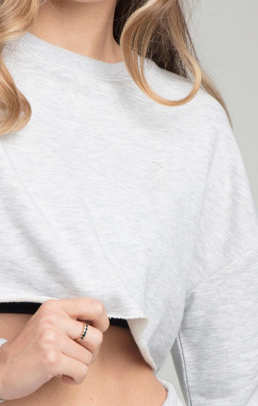 Жіночий Укорочений Світшот SikSilk Сірий, фото №1 Жіночий Укорочений Світшот SikSilk Сірий, фото №1