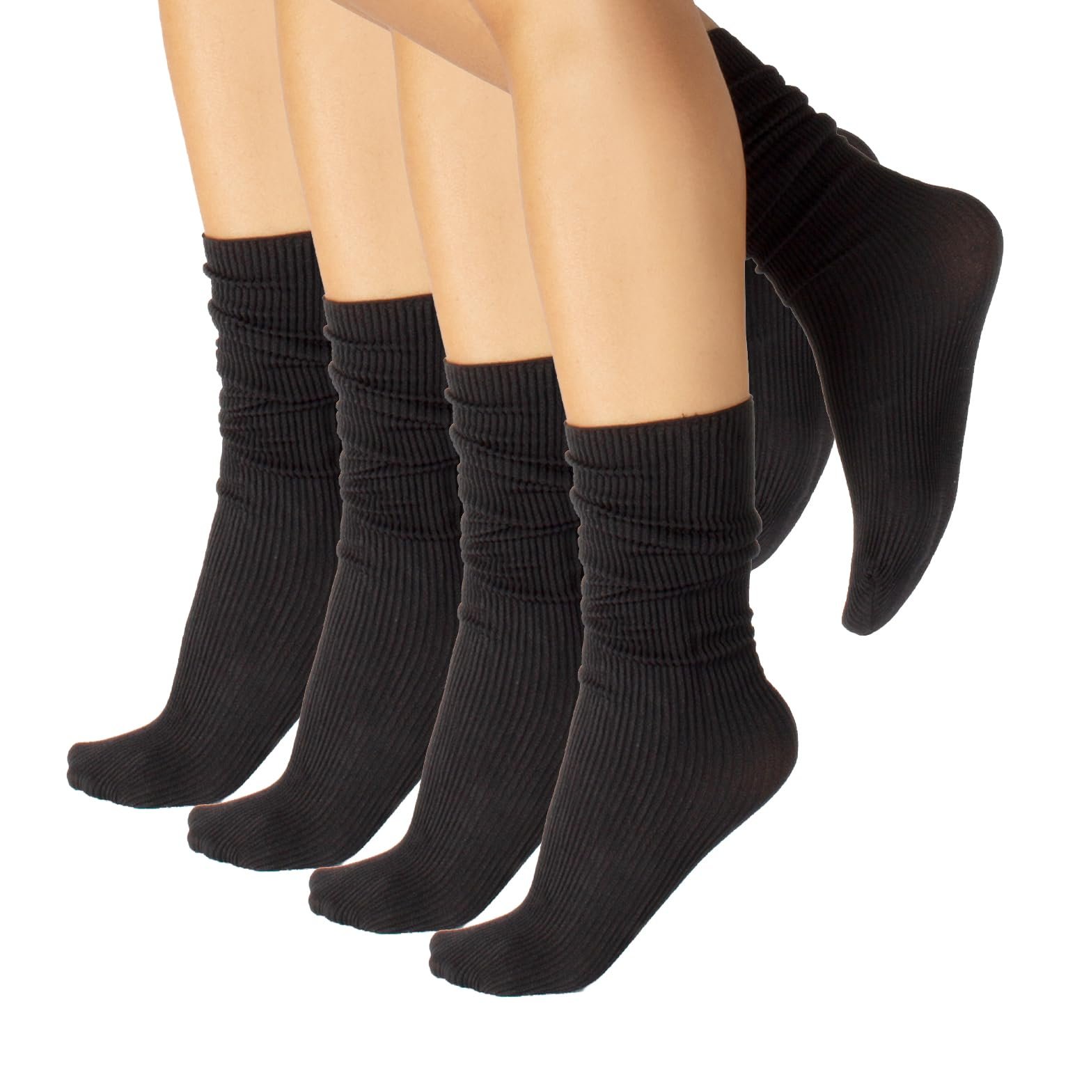 Носки Calzitaly Набор 4 штуки без эластичного пояса, блестящие носки, непрозрачные ребристые носки, зеленый, синий, черный, серый, 60 ден, фото №1