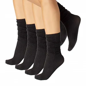 Носки Calzitaly Набор 4 штуки без эластичного пояса, блестящие носки, непрозрачные ребристые носки, зеленый, синий, черный, серый, 60 ден - Фото 1