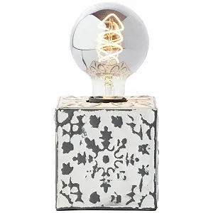 Настільна лампа Brilliant Vagos 10 см 1x E27 60 Вт з мотузковим вимикачем Кремовий - Фото 1