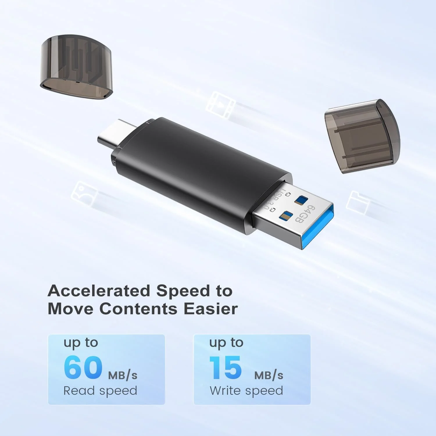 Набір USB-флеш-накопичувачів 5 шт. 64ГБ USB 3.0 Type-C Mini Metal Чорний, фото №3 Набір USB-флеш-накопичувачів 5 шт. 64ГБ USB 3.0 Type-C Mini Metal Чорний, фото №3