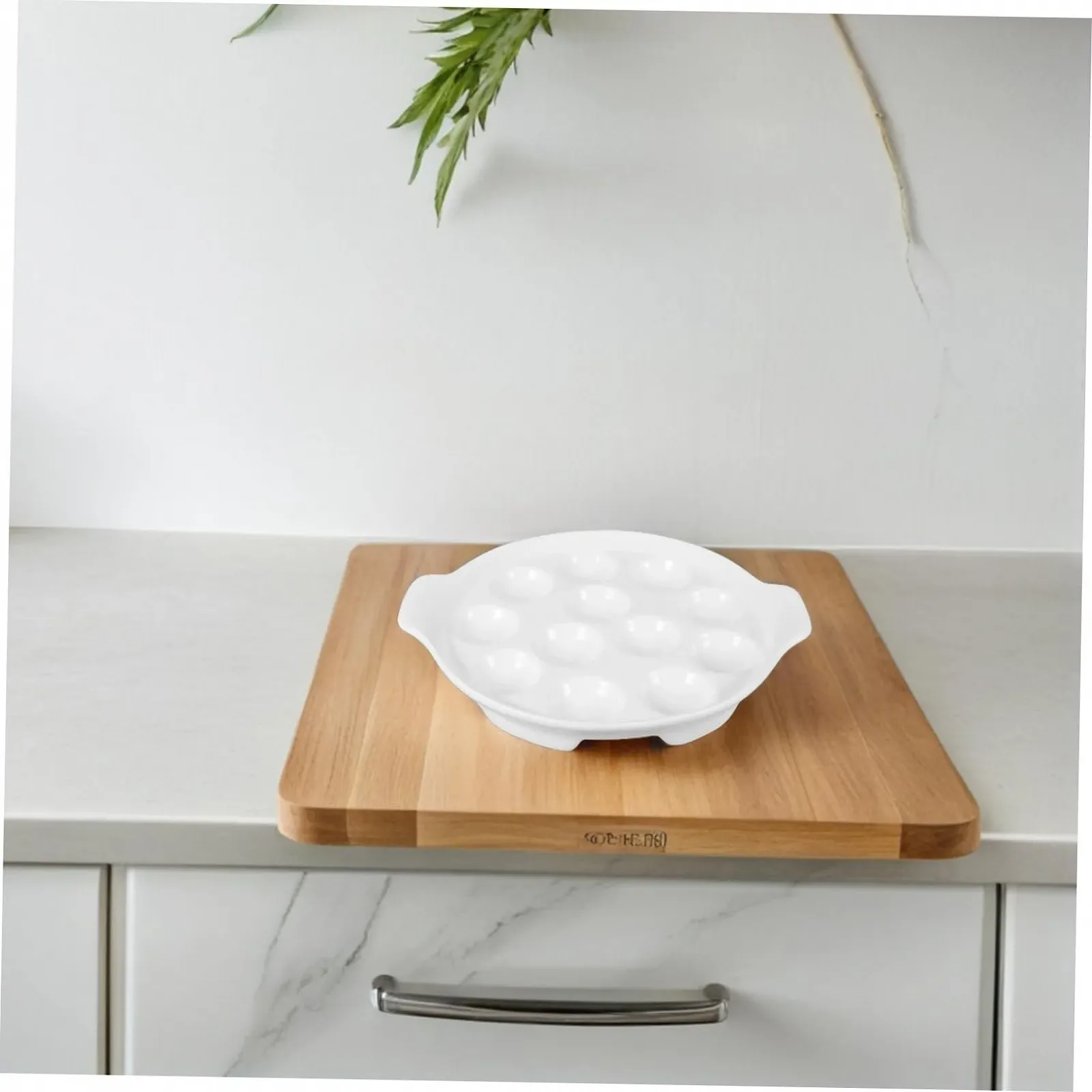 Форма для запікання равликів VALICLUD керамічна з отворами та ручками біла, фото №5 Форма для запікання равликів VALICLUD керамічна з отворами та ручками біла, фото №5