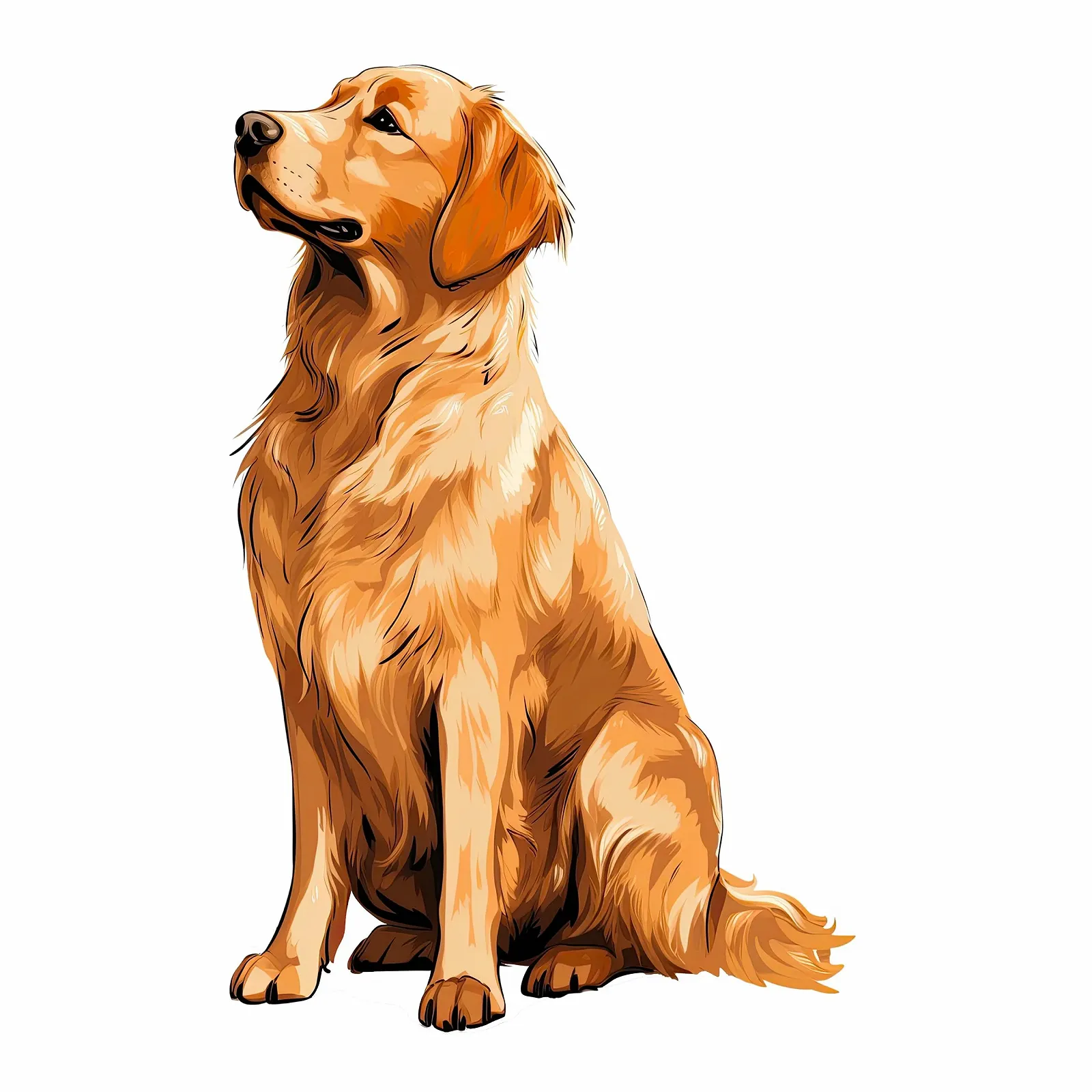 Наклейка на стену GRAZDesign Golden Retriever Самоклеящаяся 62 x 40 см, фото №1