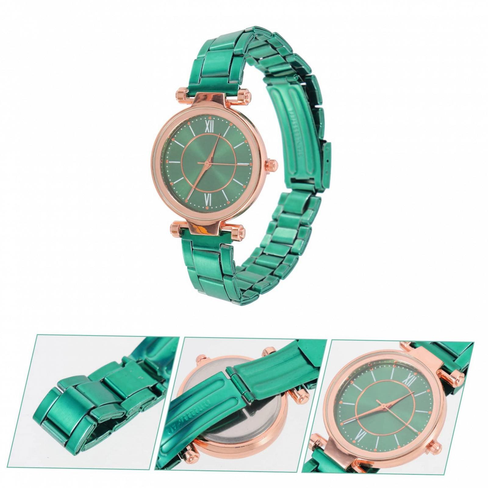 Годинник жіночий LIFKOME Кварцовий Зелений Ремінець, фото №5