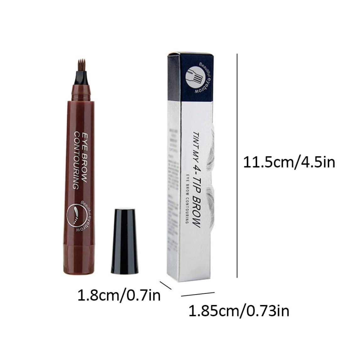 Олівець для брів водостійкий 4D косметичний темно-коричневий, фото №7