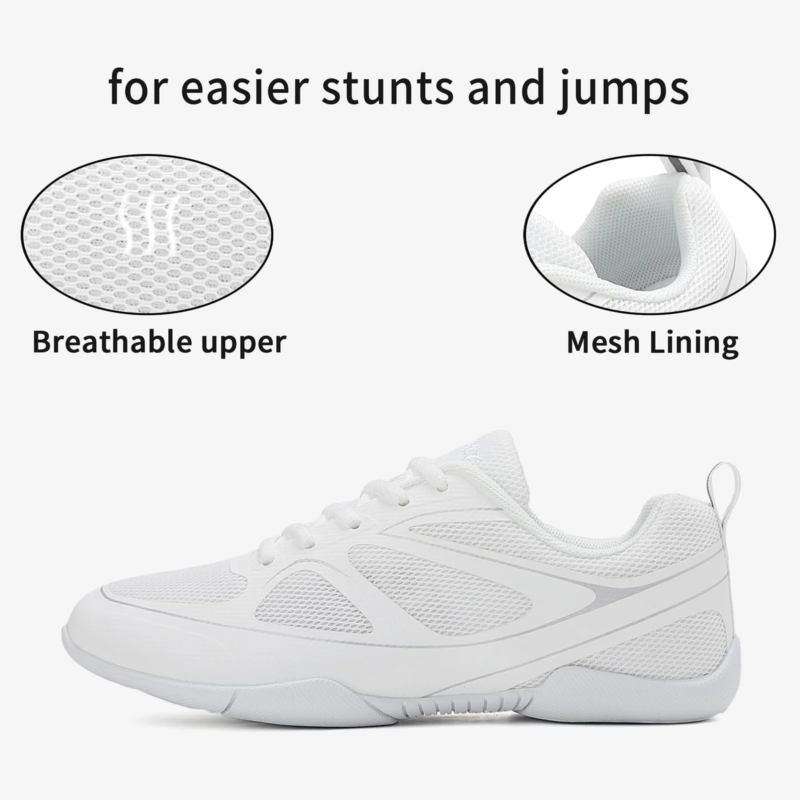 Кроссовки для черлидинга Детская Кроссовки для черлидинга для девочек Танцевальные гимнастические кроссовки Безопасные гибкие тренировочные туфли Теннисные кроссовки, фото №2