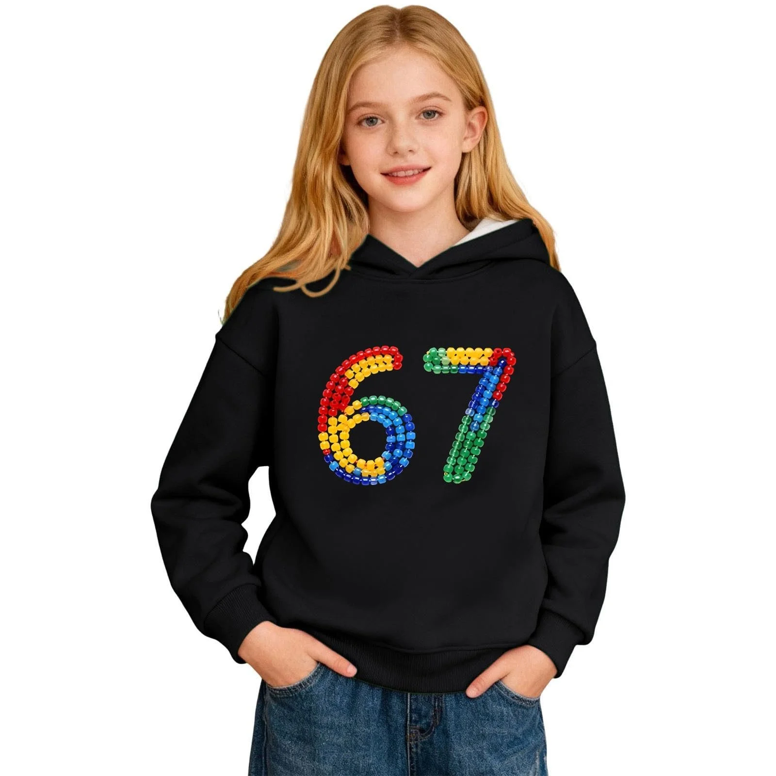 Худи Детский Худи для мальчиков Толстовка для девочек Детская мода Удобный Повседневный Худи Зимний Теплый Милый EIS 67 Принт Дышащий Пуловер Толстовка Флисовая Куртка Свитер с длинными рукавами, фото №7