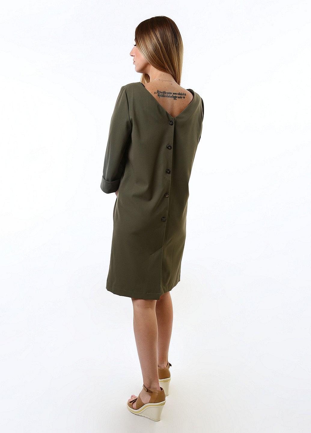 Платье inDresser XS Хаки (IN-F0254Ю033Д-Khaki), фото №3 Платье inDresser XS Хаки (IN-F0254Ю033Д-Khaki), фото №3