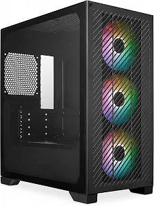 Корпус Cooler Master Elite 301 ARGB Black / Mini Tower / Micro-ATX / 3x120mm ARGB / Glass / USB Type-C - Фото 1