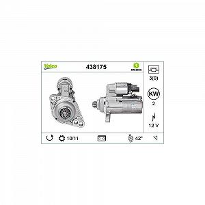 Стартер VALEO 438175 VALEO ORIGINS NEW O.E. TECHNOLOGIE для AUDI SEAT SKODA VW - Фото 1