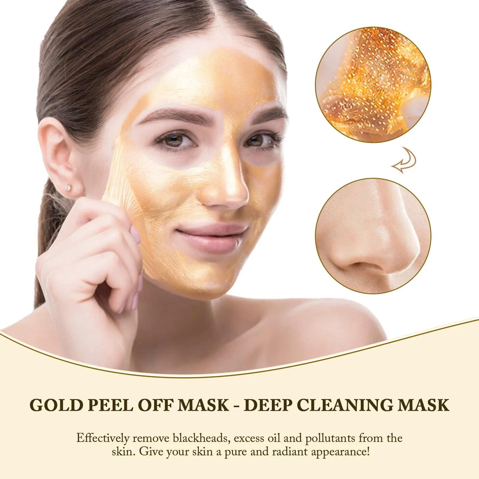Маска для обличчя Gold Peel Off, Золота маска-плівка, Маска проти зморшок, фото №4