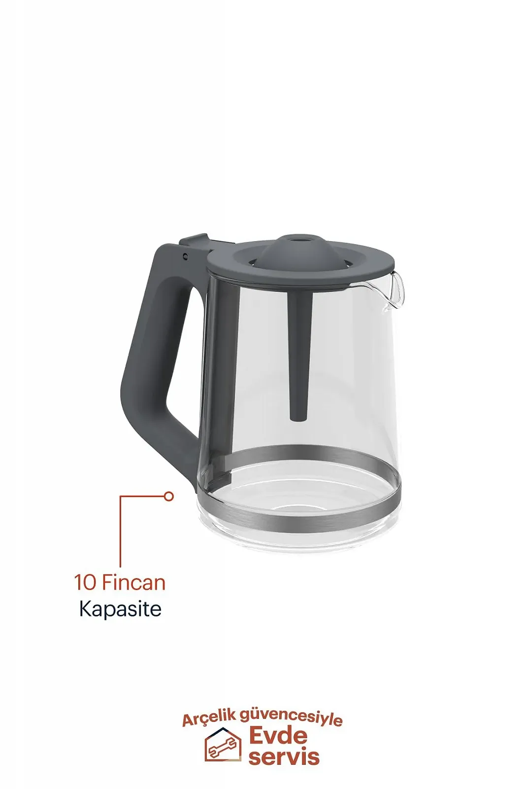 Фільтр-кавоварка GRUNDIG KM 7340 1150 Вт 1.25 л Темна нержавіюча сталь, фото №8