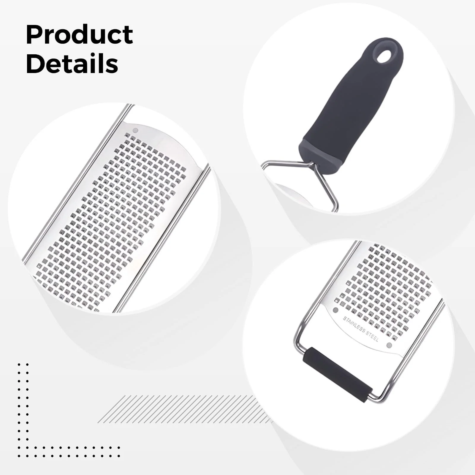 Терка із нержавіючої сталі 31,8 см для пармезану, імбиру, шоколаду, часнику, 2 шт, фото №5 Терка із нержавіючої сталі 31,8 см для пармезану, імбиру, шоколаду, часнику, 2 шт, фото №5