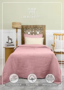 Вафельна Покривало LAYNENBURG Premium Pique, 150 x 200 см, Бавовняна суміш, Колір не вказано synthetic.ua - Фото 1