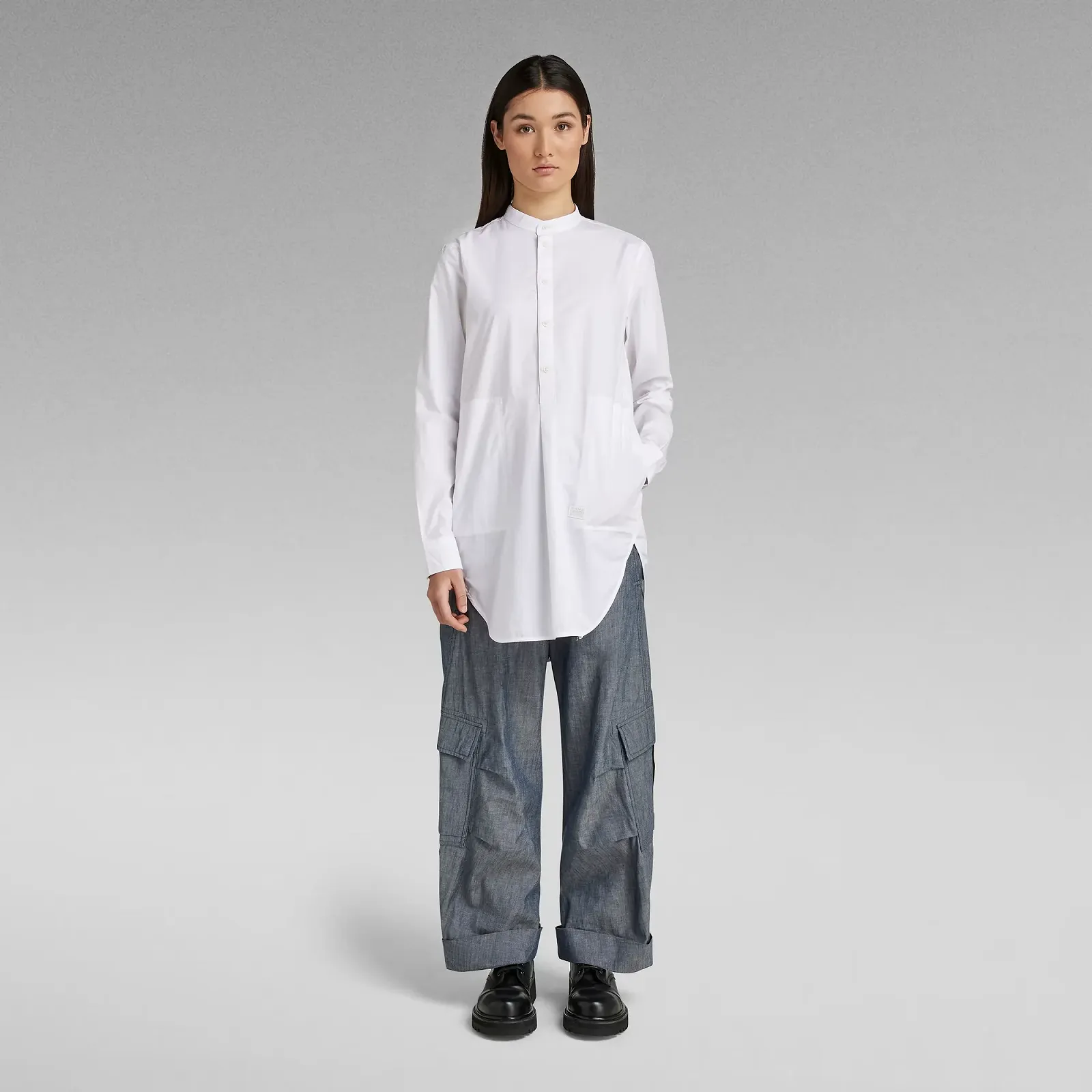 Женская рубашка G-Star RAW Utility Granddad Tuniq - M, фото №5