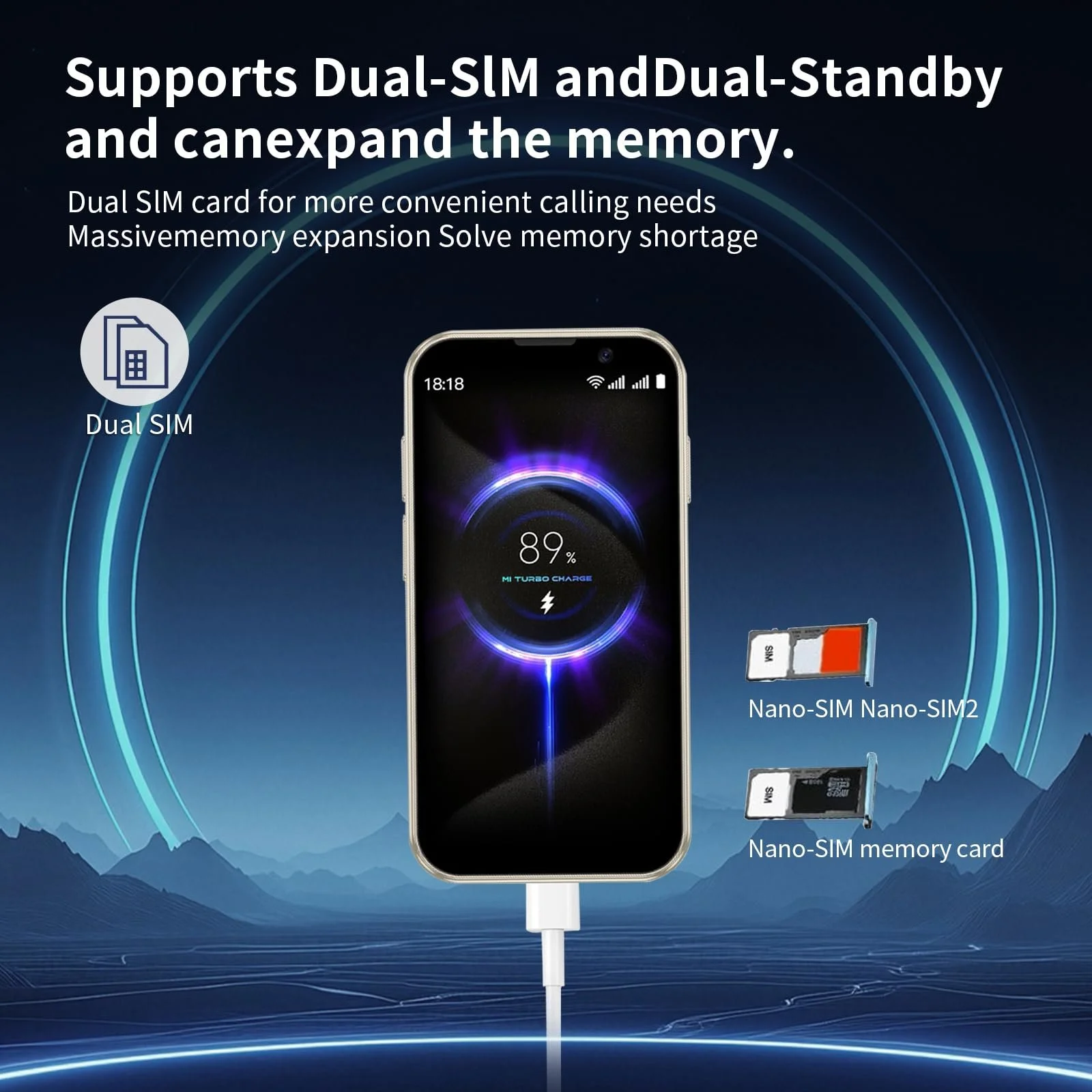 Міні-смартфон 3.0" 2/16GB Android 9.0 900 мАг Рожевий, фото №5