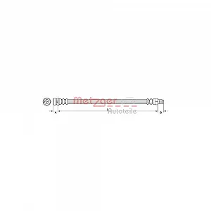 Гальмівний шланг METZGER 4110795 FORD задня вісь зліва справа - Фото 1