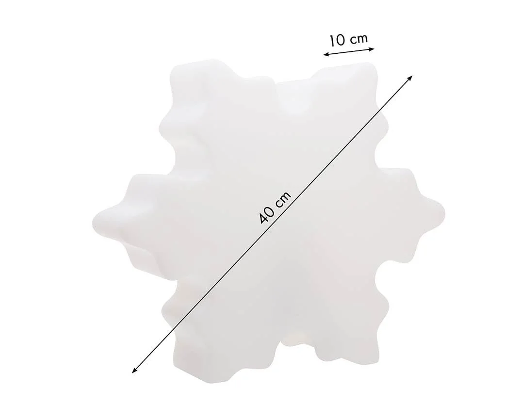 Настільна лампа 8 seasons Design Shining Crystal LED Сніжинка Діаметр 40 см Біла E27, фото №2