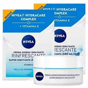 Денний крем NIVEA освіжаючий суперзволожуючий веганський для нормальної та комбінованої шкіри 2х50 мл - Фото 1