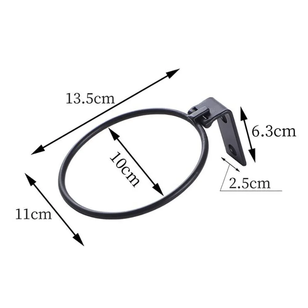 Кільце для настінного кріплення квіткового горщика 3 штуки 4 дюйми Чорний, фото №3 Кільце для настінного кріплення квіткового горщика 3 штуки 4 дюйми Чорний, фото №3