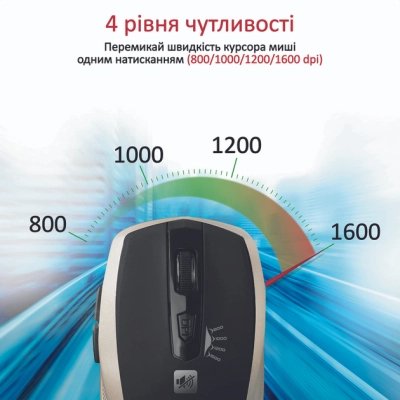 Мышка Promate Breeze Wireless Gold (breeze.gold), фото №4 Мышка Promate Breeze Wireless Gold (breeze.gold), фото №4