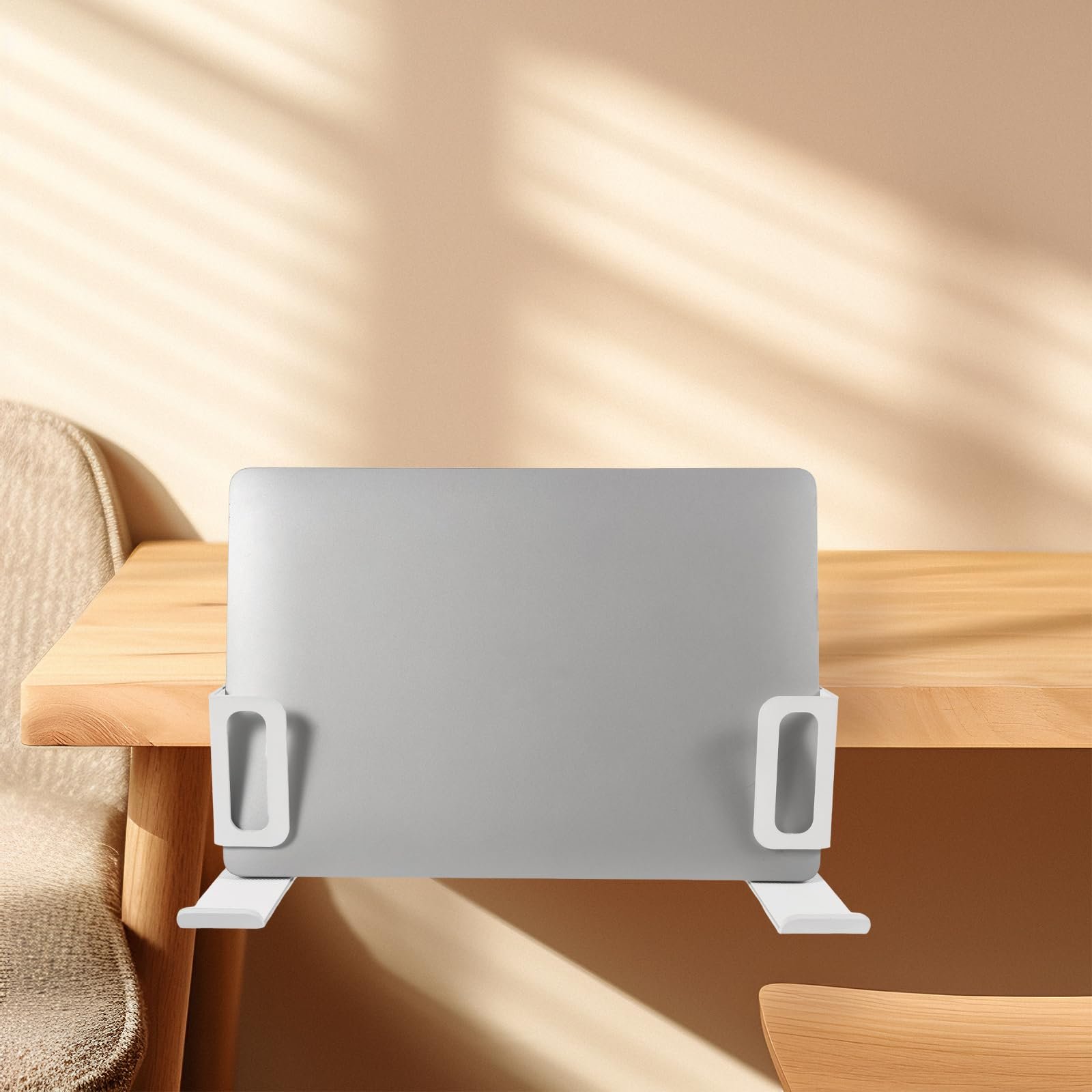 Подставка для ноутбука Вертикальная для стола Регулируемый прочный зажим для планшета Органайзер для дома, офиса и школы (Белый, 2 шт), фото №8