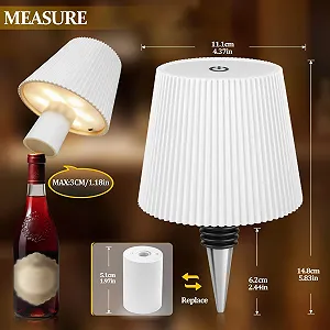 Насадка-лампа на пляшку LED Акумуляторна Сенсорна IP54 Біла synthetic.ua - Фото 1