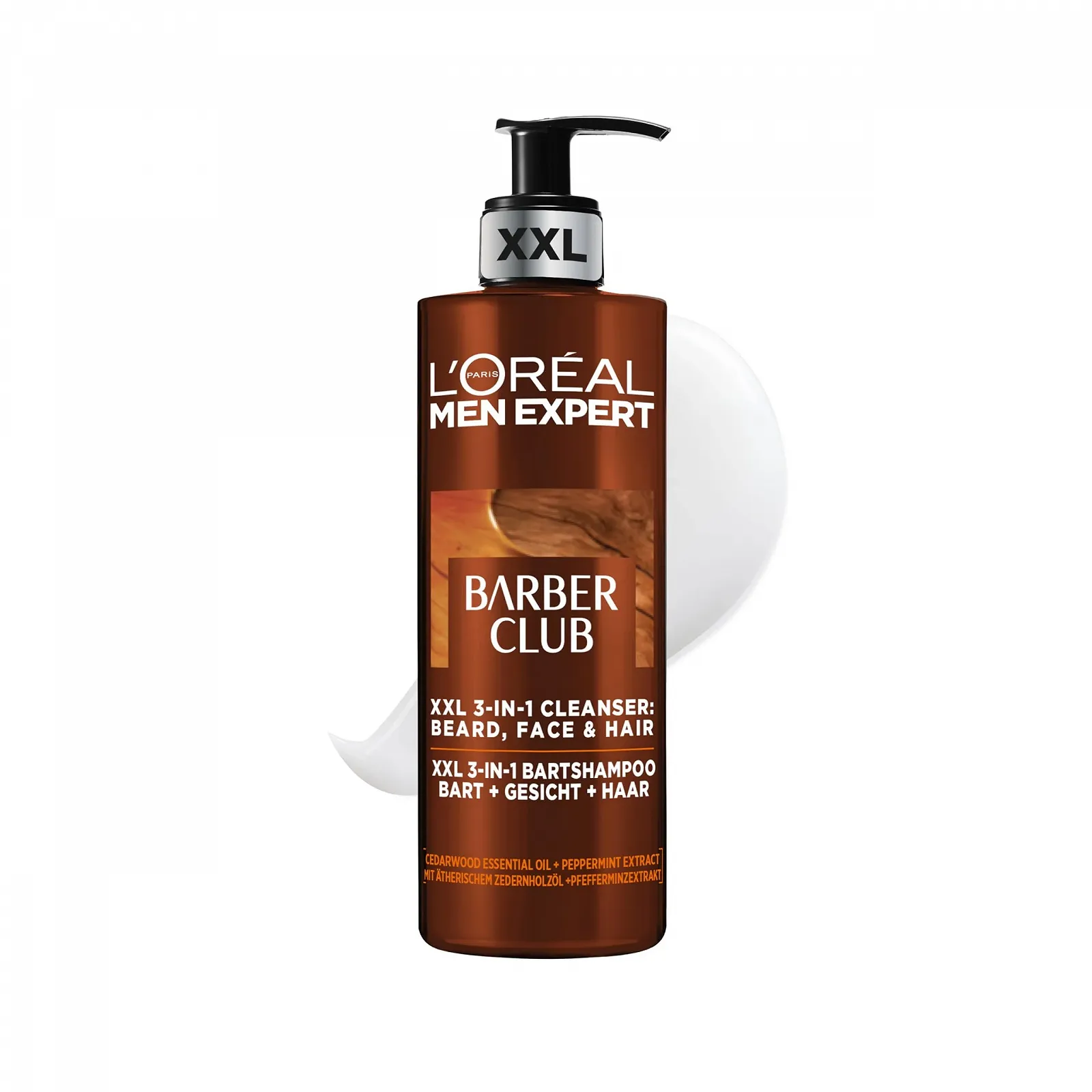 Шампунь L'Oréal Men Expert Barber Club 3-в-1 для бороди, обличчя та волосся з кедровою олією 400 мл, фото №1 Шампунь L'Oréal Men Expert Barber Club 3-в-1 для бороди, обличчя та волосся з кедровою олією 400 мл, фото №1