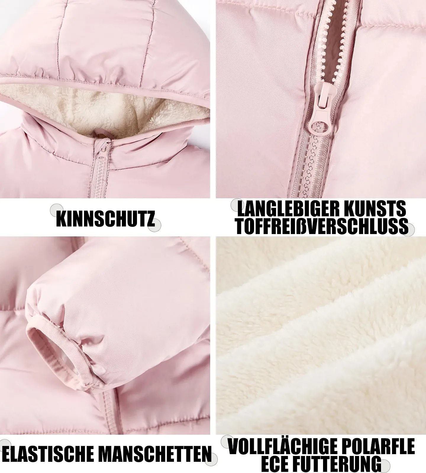 Зимова куртка з капюшоном Sunny Sprout для малюків, утеплена пухова куртка з вітрозахисними рукавами та флісовою підкладкою, фото №5