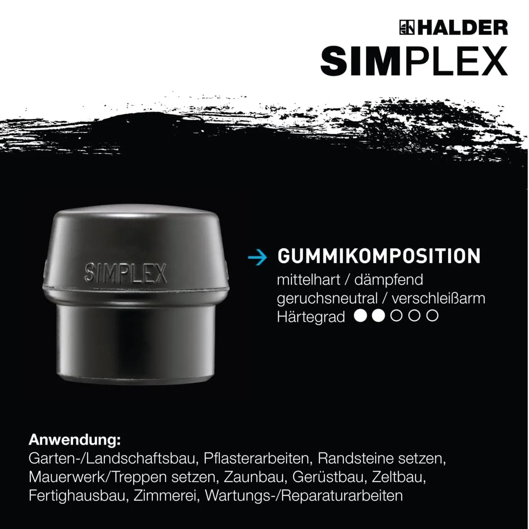 М’яка киянка Halder Simplex 3026 3026030 30мм Різнокольорова, фото №9