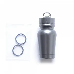 Контейнер для таблеток AZXAZ, з алюмінієвого сплаву, водонепроникний, для виживання на природі, в походах, подорожах - Фото 1