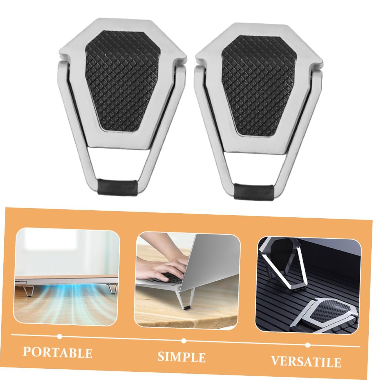 Подставка для ноутбука, складная, самоклеящаяся, из цинкового сплава, 4 шт, фото №8