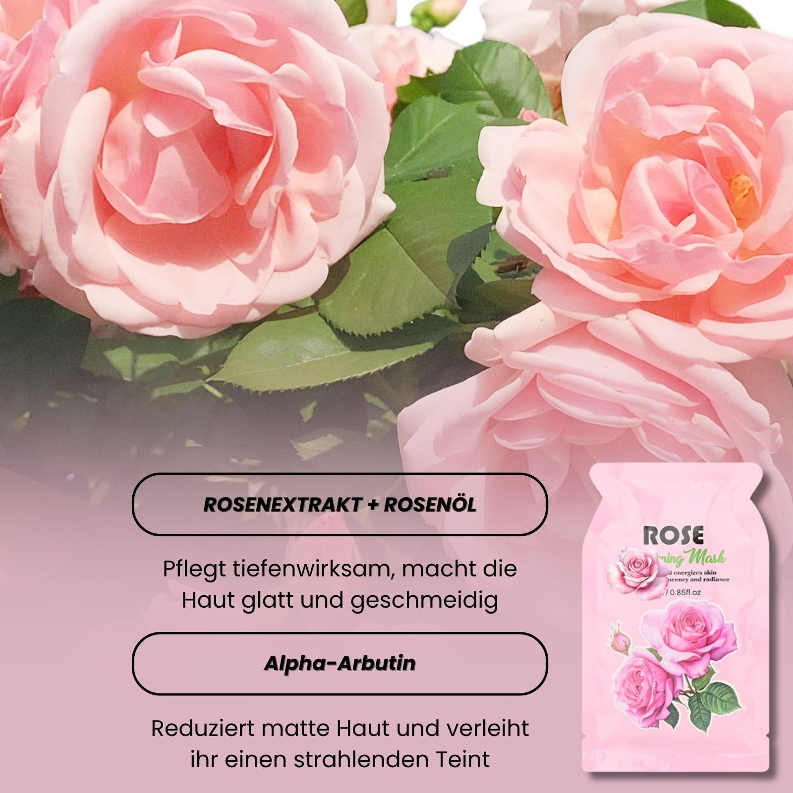 Набор тканевых масок для лица с кокосом, алоэ, лавандой и розой, 8 шт, фото №6